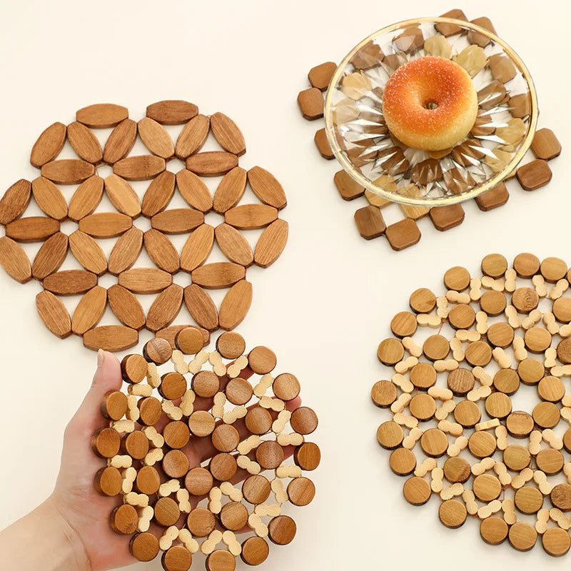 Bamboo Coaster Square Mat Heat
