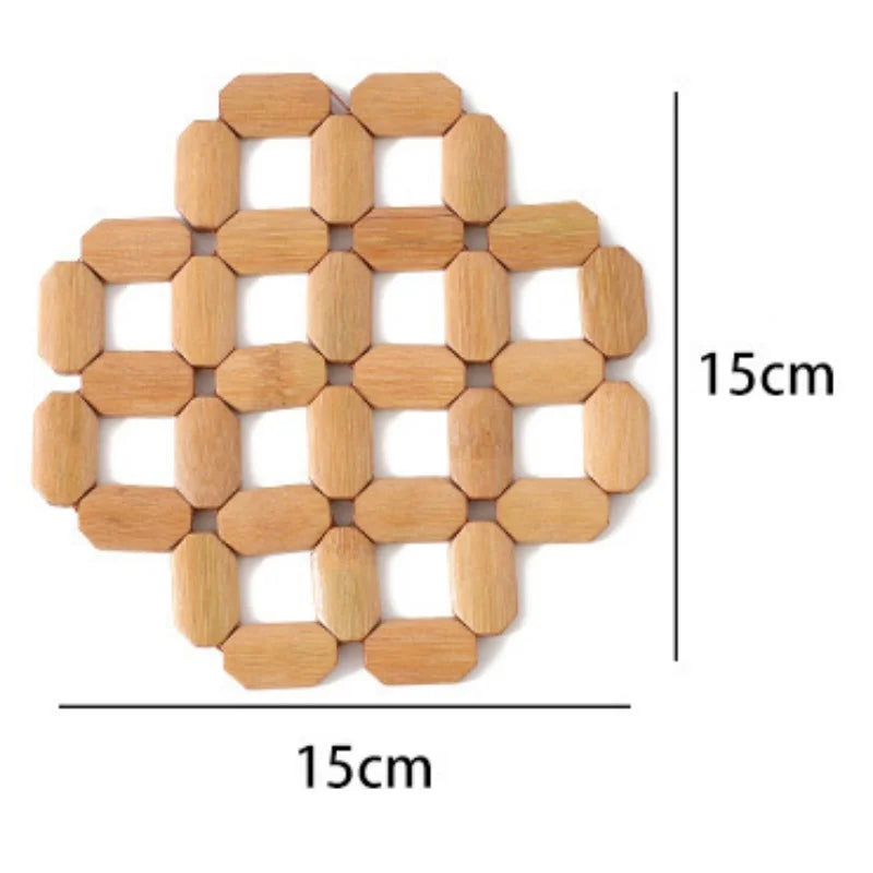 Bamboo Coaster Square Mat Heat