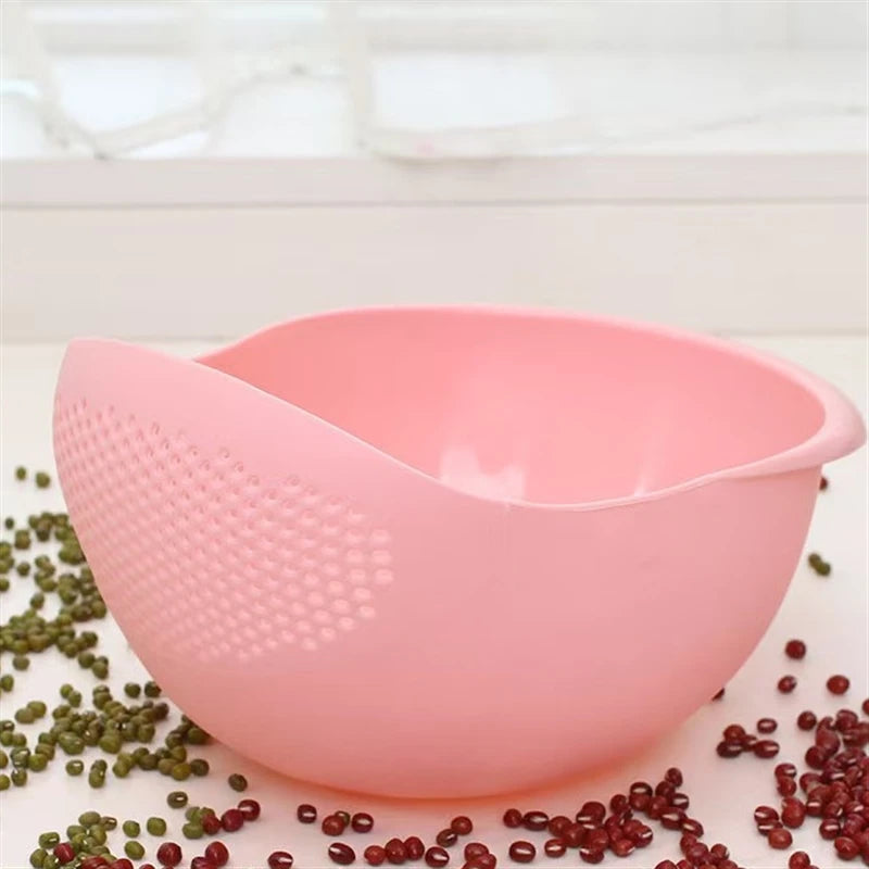 Multi-functional Rice Washer Basket Household Kitchen Washing Screen Basin-5