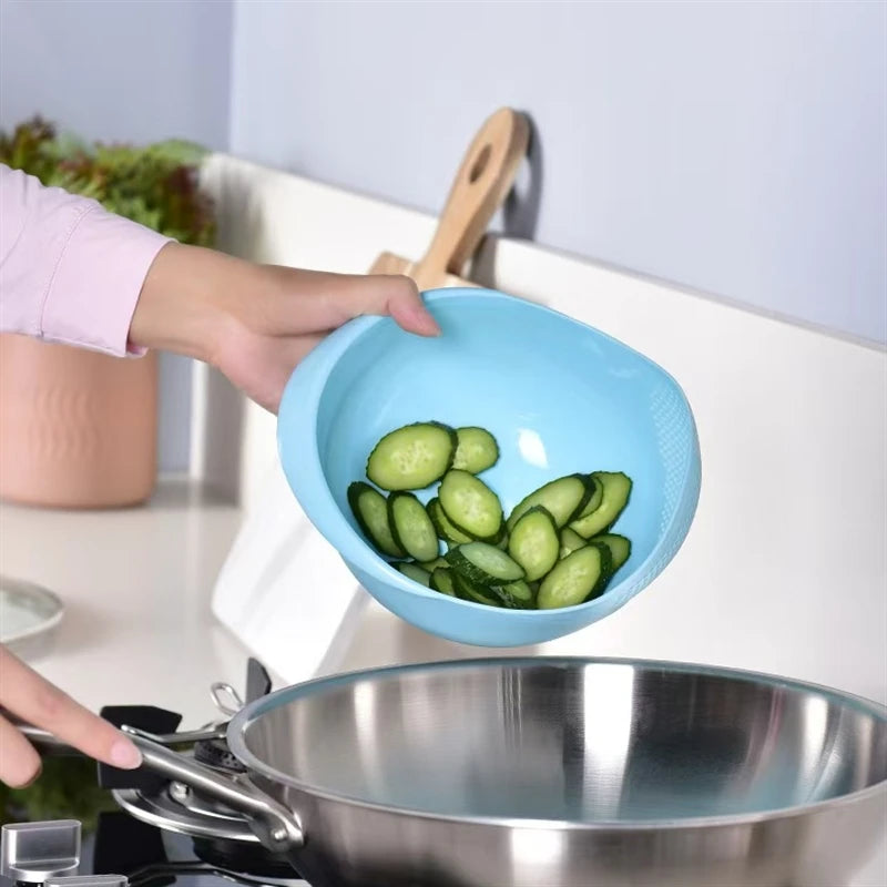 Multi-functional Rice Washer Basket Household Kitchen Washing Screen Basin-3