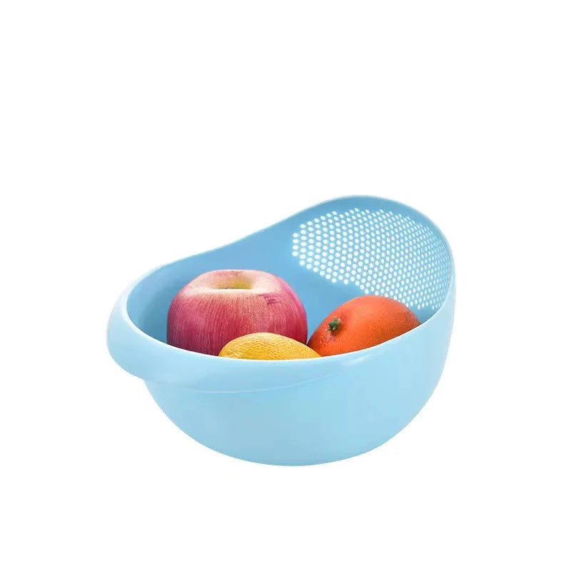 Multi-functional Rice Washer Basket Household Kitchen Washing Screen Basin-8