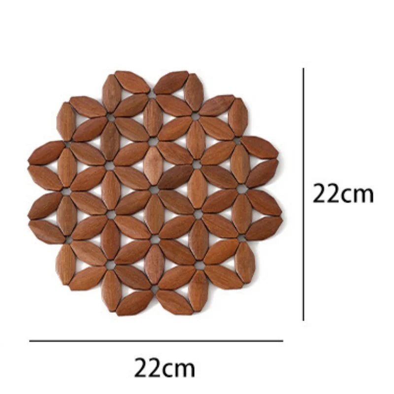 Bamboo Coaster Square Mat Heat