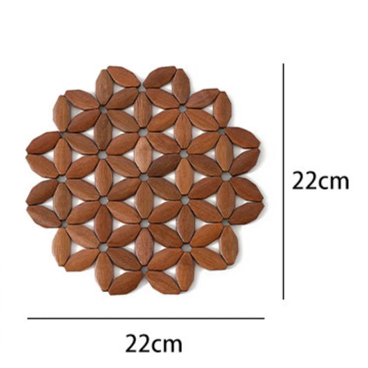 Bamboo Coaster Square Mat Heat