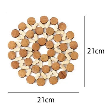 Bamboo Coaster Square Mat Heat