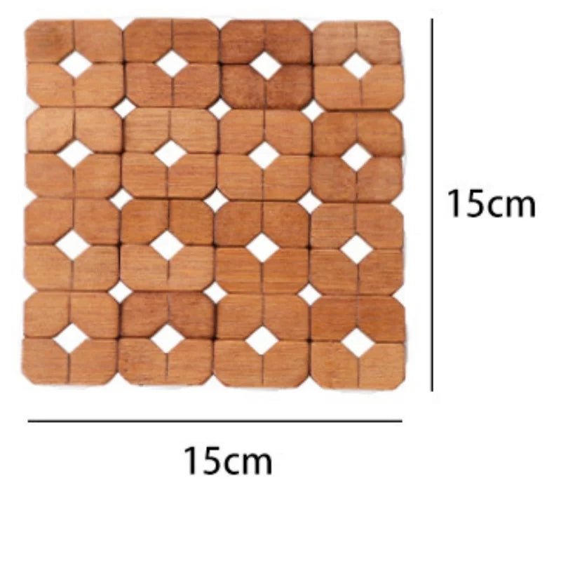 Bamboo Coaster Square Mat Heat