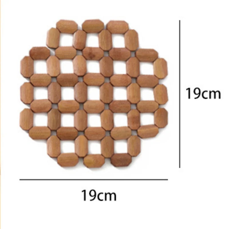 Bamboo Coaster Square Mat Heat