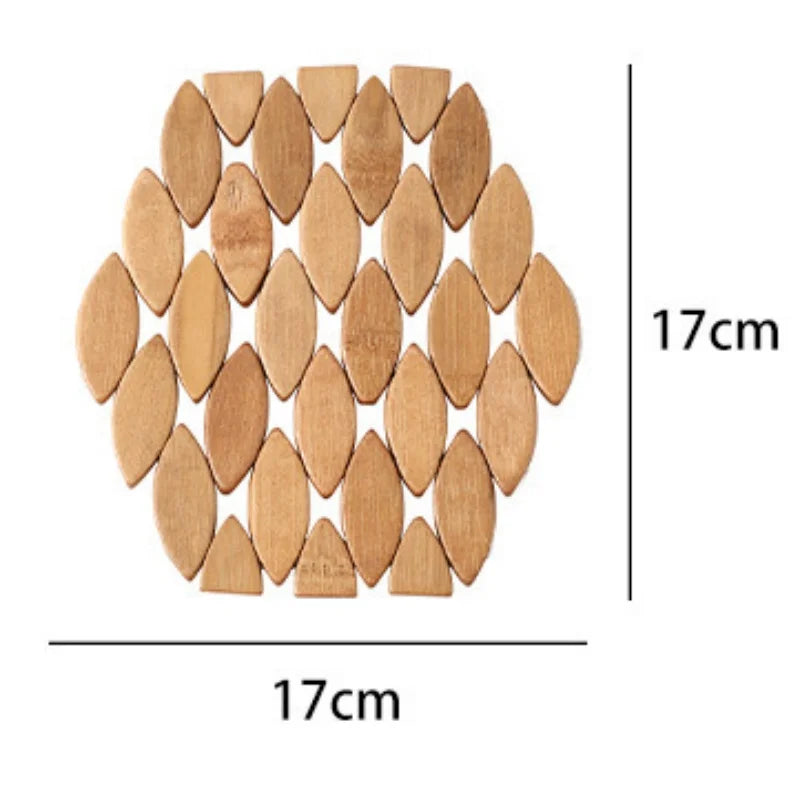 Bamboo Coaster Square Mat Heat