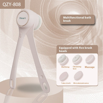 Electric Bath Brush Automatic Back Rubbing Long Handle Brush